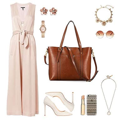 Kattee Genuine Leather Women Tote Bag Soft Handbags Vintage Shoulder Purses Fashion Top Handle Bag Large Capacity (Dark Brown) - Image 7