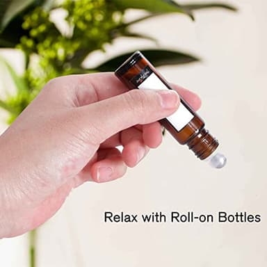 PrettyCare 4 Pack, 10 ml Essential Oil Roller Bottles with Stainless Steel Roller Ball - Refillable Leak-proof Empty Thick Amber Glass Roll on Bottles with Metal Caps for Travel, Perfume - Image 6