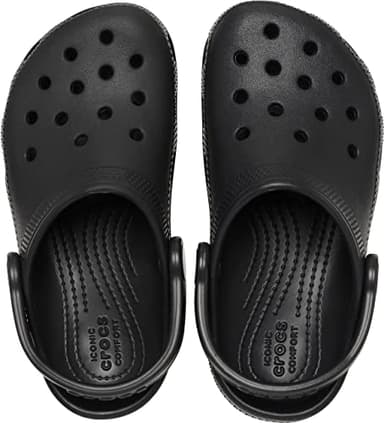 Crocs Unisex-Child Classic Clogs, Black/Black, 5 Big Kid - Image 5