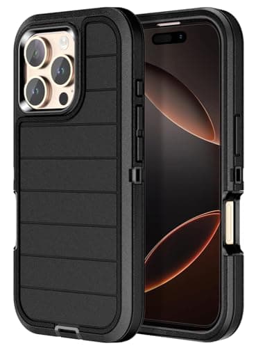 Paprose for iPhone 16 Pro Max Case Heavy Duty 3-Layer[Shockproof][Dropproof][Dust-Proof] Military Grade Rugged Full Body Protection Cover Case for Apple iPhone 16 Pro Max 5G 6.9 inch,Black - Image 1