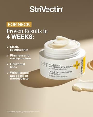 StriVectin Tighten and Lift Advanced Neck Cream PLUS with Alpha-3 Peptides for Neck and Décolleté, Smoothing Look of Wrinkles and Fine Lines, Improves Crepey Skin and Vertical Lines, 1.7 Ounce - Image 4