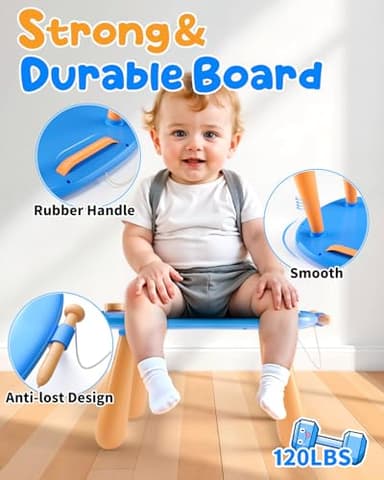 Magnetic Drawing Board Toddlers Toys for 1 2 Year Old Boys - Preschool Education Learning Toys for 12-18 Month Baby - Doodle Pad Birthday Gifts Presents for Kids Age 1-3 - Blue - Image 6