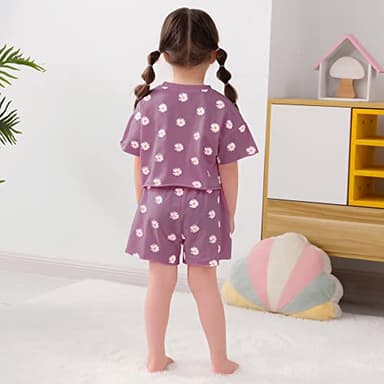 WESIDOM Toddler Girl Clothes Baby Girls Outfits 6M-5T Summer Floral Print Shirt+Shorts+Headband 3pcs Baby Clothing - Image 3
