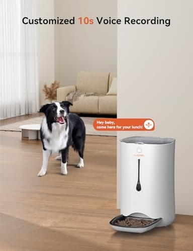 WOPET 7L Automatic Dog Feeder with Camera, 5G WiFi Cat Food Dispenser, Automatic Cat Feeder with Timer Programmable, HD Camera for Voice and Video Recording - Image 2