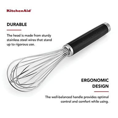 KitchenAid Classic Utility Whisk, 10.5 Inch, Black - Image 4