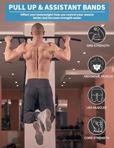 Pull Up Bands, Resistance Bands, Pull Up Assistance Bands Set for Men & Women, Exercise Workout Bands for Working Out, Body Stretching, Physical Therapy, Muscle Training - Black - Image 5