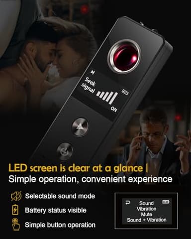 HUYNL Hidden Camera Detector & Bug Detector - Hidden Devices Detector for Hidden Camera, GPS Tracker, Listening Device & Bug, Privacy Protection Tool for Hotel, Office, Airbnb, Bathroom (Medium) - Image 5