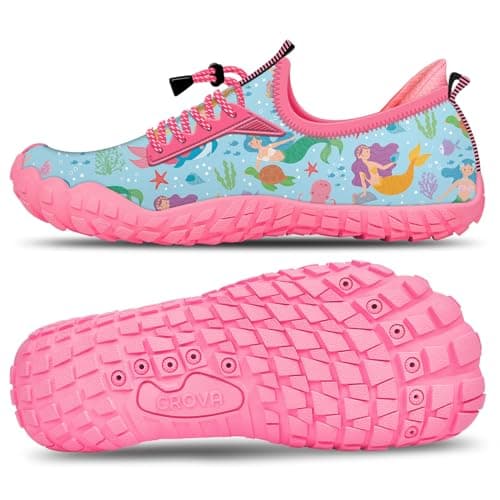 Built-in Heel Grips Water Shoes for Kids Girls Boys Hiking Shoes Wide Barefoot Swim Beach Pools Aqua Socks Slip-On Quick Dry Lightweight for Big Little Kids Toddler - Image 1