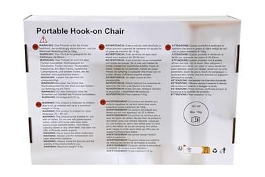 Hook on High Chair for Babies and Toddlers 6-36 Months, Portable and Foldable for Home and Travel, Baby Feeding Chair - Setup in Seconds - Includes Carry Bag (Grey) - Image 11