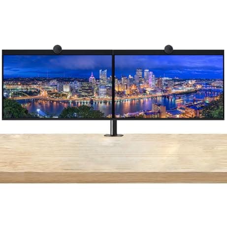 Dell U3224KB 32-inch 3456P 6K 60Hz 5ms Monitor, 2-Pack Full Dock, Daisy Chain, HDMI, DisplayPort, USB Hub, USB-C, Ethernet, Webcam, Speaker, Microphone and Desk Mount Dual Monitor Stand (Renewed) - Image 1