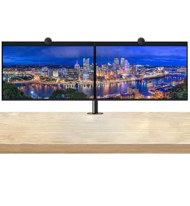 Dell U3224KB 32-inch 3456P 6K 60Hz 5ms Monitor, 2-Pack Full Dock, Daisy Chain, HDMI, DisplayPort, USB Hub, USB-C, Ethernet, Webcam, Speaker, Microphone and Desk Mount Dual Monitor Stand (Renewed) - Image 1