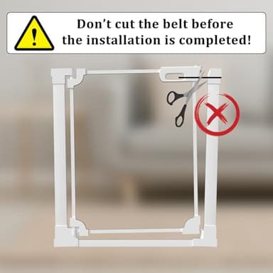 WAOWAO Clear Baby Gate for Stairs Modern Design Acrylic Auto Close Pet Gate, 29.52-37.79" Wide Safety Baby Gate for Doorways,White Clear Dog Gates Indoor, Hallways,Kitchen - Image 7