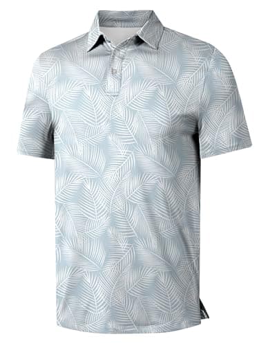 ISEEGZ Mens Golf Shirts Short Sleeve Funny Print Golf Polo Shirts for Men Lightweight Dry Fit Quick Dry Collared Golf Polos - Image 1