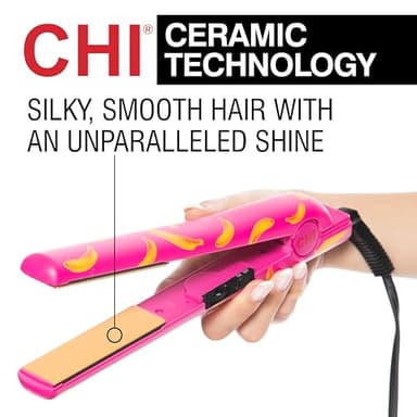CHI Ceramic Series Flat Iron, Hair Straightener for Silky, Smooth Hair, 1" Iron, Going Bananas - Image 4
