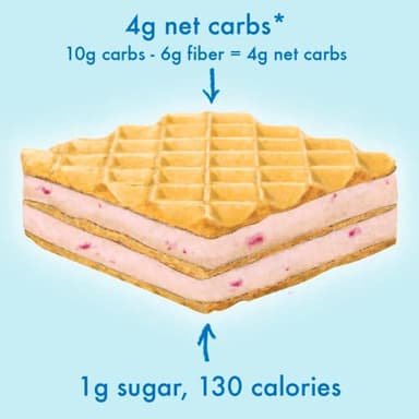 Rip Van Strawberry Keto Wafer Cookies - Healthy Vegan Snacks - Non GMO, Low Sugar (1g), Low Calorie - 16 Count - Image 4