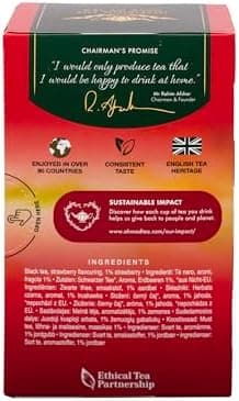 Ahmad Tea Strawberry Sensation Black Tea, 20-Count Boxes (Pack of 6 - Image 7