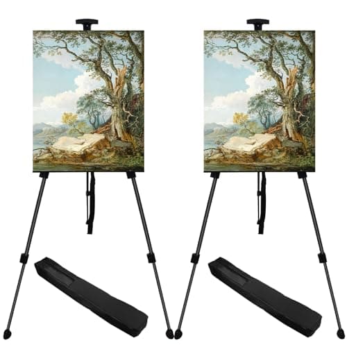 Ns Jymb Art Easel Stand for Displaying - 66 Inch Height Adjustable Aluminum Metal Easels for Wedding Sign Display and Drawing & Outdoor and Portable for Adults - Sturdy and Painting,2-Pack. - Image 1