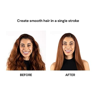 L'ANGE HAIR Le Vite Straightening Brush | Heated Straightener Flat Iron for Smooth, Anti Frizz Hair | Dual-Voltage Electric Brush Straightener | Hot Brush for Styling - Image 6