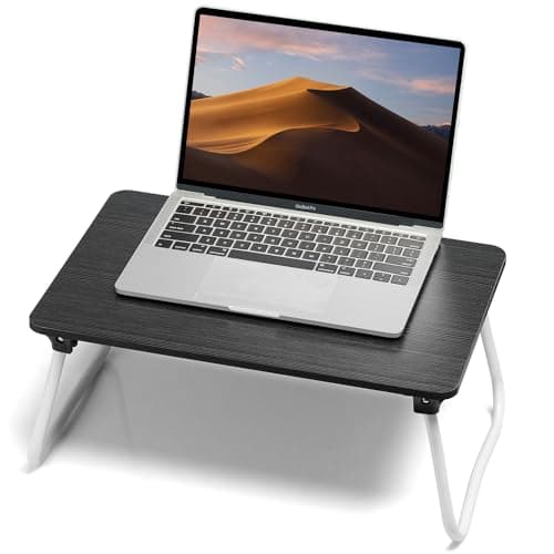 FISYOD Foldable Lap Desk, Laptop Bed Desk, Portable Bed Table, Laptop Stand for Bed & Couch, Lightweight & Mini - Black - Image 1