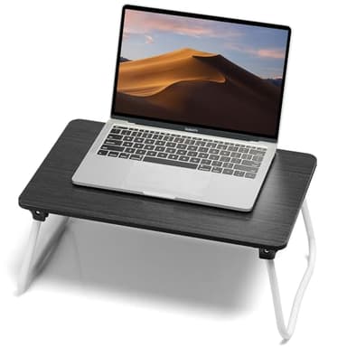 FISYOD Foldable Lap Desk, Laptop Bed Desk, Portable Bed Table, Laptop Stand for Bed & Couch, Lightweight & Mini - Black - Image 1