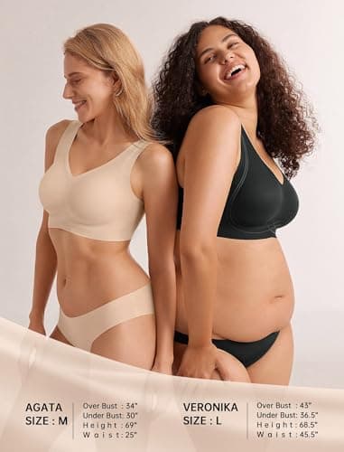 Bras for Women No Underwire Push Up Bralettes Wireless Supportive Tshirt Bras Seamless Wirefree Comfy for Everyday (Nude,L) - Image 5