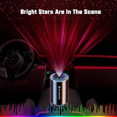 Smart Car Air Freshener Diffuser with Starry Sky Projection and 50ml Perfume, 3 Mode Adjustable Rechargeable Car Aroma Diffuser,Auto On/Off Intelligent,Cologne - Image 7