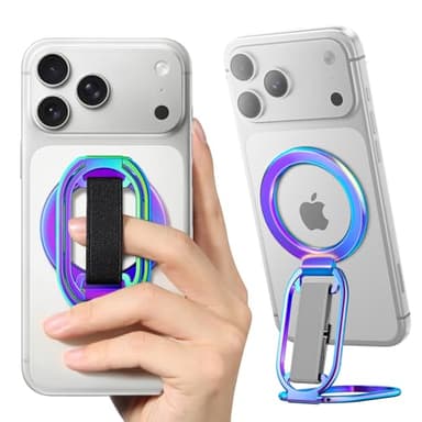 [2025 Upgraded] SUPERONE for MagSafe Phone Grip for MagSafe Kickstand Compatible with Mag Safe Finger Loop, 4-in-1 Phone Ring Holder Strap for iPhone 17/16/15/14/13 Series and Mag Safe Case - Colorful - Image 1