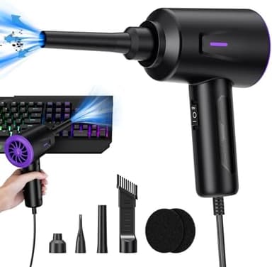 Electric Air Duster - Air Blower - Multi-Use Compressed Air Duster for Keyboard- Computer and PC - 5.74 oz Powerful Motor - Image 3