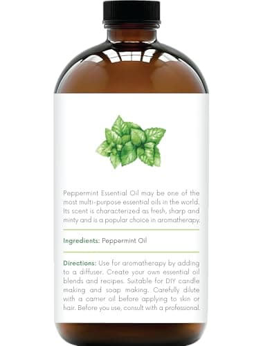 Handcraft Blends Peppermint Essential Oil in Glass Bottle – Huge 16 Fl Oz – 100% Pure and Natural – Premium Grade Oil for Diffuser and Aromatherapy, Skin, Massage, Candle and Soap Making Fragrance - Image 2
