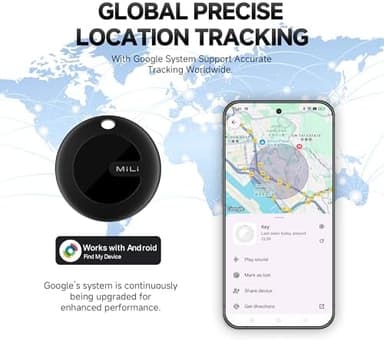 MiLi MiTag Bluetooth Tracker for Android, Smart Air Tracking Tag/Key Finder/Luggage Tracker/Item Locator for Google Find My Device (Find Hub) App, 4 Pack - Image 5