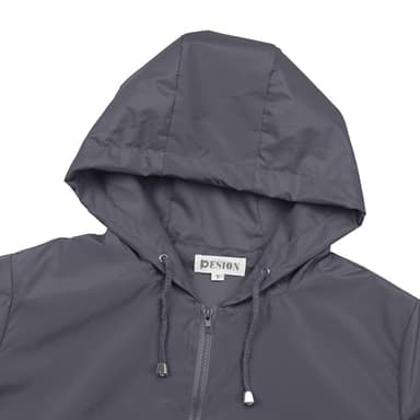 PESION Women's Rain Jacket Lightweight Hooded Windbreaker Waterproof Jackets with Pockets Medium - Image 5