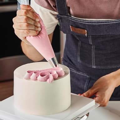 Keenpioneer Piping Bag - Disposable Cake Decorating Bag, Pastry Bag 56 Count, 16 inch, Clear - Image 6