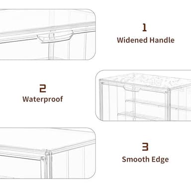 Display Case for Collectibles 4 Layer Updated Adjustable Acrylic Display Case with Magnetic Door Clear Stackable Display Box Hobby Display Cases for Figures, 4 Pack - Image 8