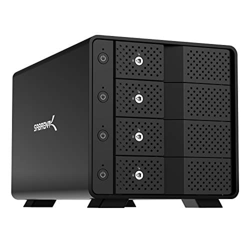 SABRENT 4-Bay USB 3.2 Gen 2 SATA Docking Station for 3.5” HDD/SSD, 10Gbps USB-C DAS, Tray-Less Hot-Swap, Aluminum Enclosure with Cooling Fan, Individual Power Switches, No RAID (DS-SC4B) - Image 1