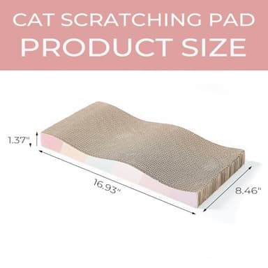 SIDAZON Cat Scratching Board cat Scratcher Cat Scratch Pad Cardboard cat scratchers for Indoor Cats Reversible Large Wide Corrugated with Catnip(2pcs) - Image 2