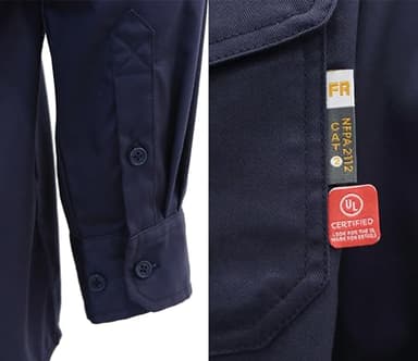 KONRECO FR Shirts for Men 6.5oz Lightweight Work Uniform Flame Resistant Welding Shirt/Water & Stain Repellent - Image 5