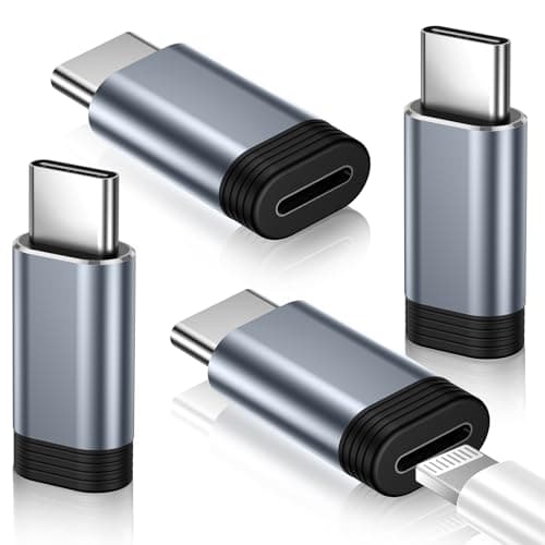 Temdan 4 Pack Lightning to USB C Adapter for iPhone 15/16/17 Pro/17 Pro Max,for iPhone 17/16 Charger,17/16 Accessories,Fast Charging & Data Transfer,USB C Charger Connector Cable,Not for Audio/OTG - Image 1