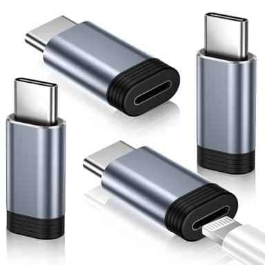 Temdan 4 Pack Lightning to USB C Adapter for iPhone 15/16/17 Pro/17 Pro Max,for iPhone 17/16 Charger,17/16 Accessories,Fast Charging & Data Transfer,USB C Charger Connector Cable,Not for Audio/OTG - Image 1