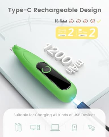 PAPMINI Dog Paw Trimmer with LED Display, Ultra-Low Noise Cordless Paw Trimmers for Dog's Feet, Cordless Hair Trimmer for Paws, Ears, Face, Rump - Image 8