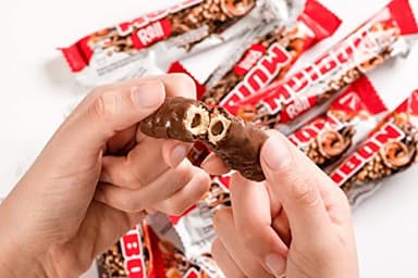 Muibon | Wafer filled with Hazelnut flavored cream with Chocolate flavored coating and Peanuts| 31 Ounce Jar (40 Inner Packs) - Image 4