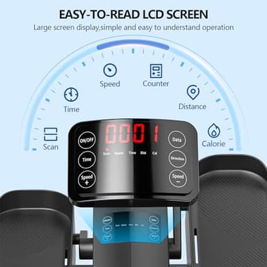 Ellipse Leg Exerciser As Seen On TV, Under Desk Elliptical with 12 Adjustable Speed Quiet & Portable Peddler Exerciser for Seniors with Remote Control Leg Exerciser While Sitting for Seniors - Image 4