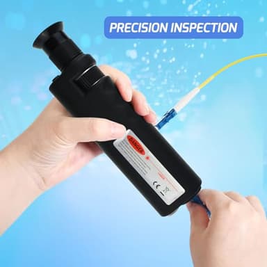 Handheld Optical Fiber Microscope, 400x Fiber Optic Microscope LED Light Coaxial Illumination 2.5mm and 1.25mm Adapters Fiber Cable Microscope Detector - Image 7