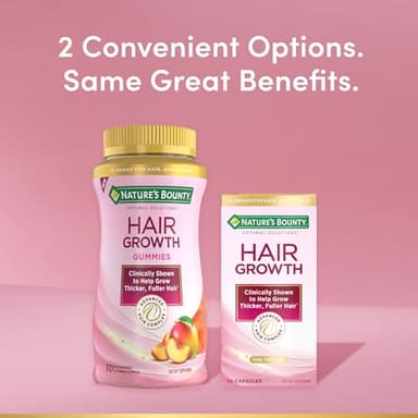 Nature's Bounty Optimal Solutions Hair Growth Supplement with Biotin, Hair Growth Vitamins with Biotin Silicon & Arginine, 1 Per Day, 30 Capsules, One Month Supply - Image 7