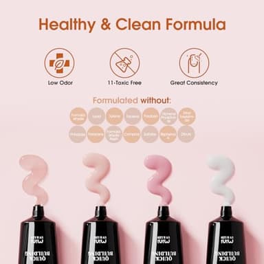 ROSALIND Poly Nail Gel Kit -14 Colors +72 Nail Art Accessories kit Clear Nude Poly Nails Gel Kit Starter Kit with Mini UV Lamp Slip Solution Basic Tools for Beginners with Everything - Image 7