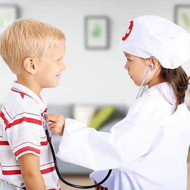 EFO SHM Doctor Kit for Kids, 34 Pcs Kids Doctor Playset kit for Toddlers 3-5 with Medical Storage Bag & Real Stethoscope, for Boys and Girls Fun Role Playing Game, Doctor Play for Kids Toddlers - Image 2