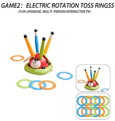 Powza 3 in 1 Musical Jump, Toss Ring Game and Stomping Launch Rocket Launcher for Kids Outdoor Toys with Remote Control, Indoor Outside Toy for Kids Ages 4-8 Toys for Ages 5-7 8-13 Birthday Gifts - Image 4