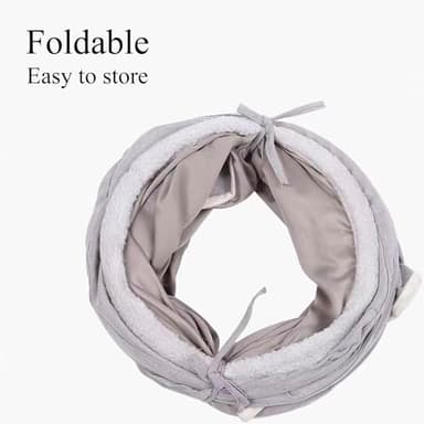 Cat Tunnel S-Shape Suede Cat Toy Tunnel 10.5 x 48.8 Inches Bunny Tunnels for Indoor, Collapsible Pets Play Tube Suitable for Cats Rabbits Pet Ferrets - Image 6