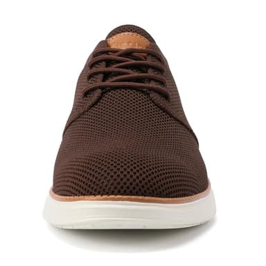 VILOCY Men's Fashion Dress Sneakers Casual Walking Shoes Business Oxfords Comfortable Breathable Lightweight Tennis Zapatos para Hombre Brown,US10 EU43 - Image 3