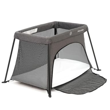 Pamo Babe Travel Crib Lightweight Baby Playard with Mattress Compact Play Yard with Detachable Legs - Image 8