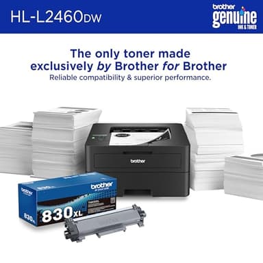 Brother HL-L2460DW Wireless Compact Monochrome Laser Printer with Duplex, Mobile Printing, Black & White Output - Image 4